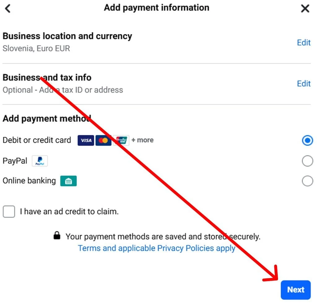 Регистрация в Facebook Ads Manager (6)