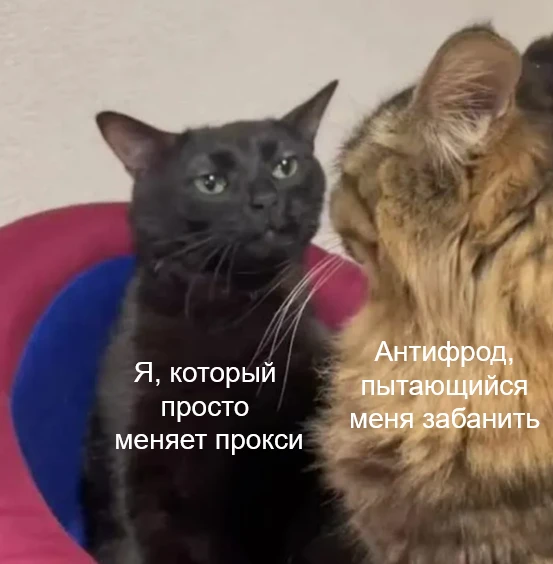 Мем про то, как прокси помогают обходить антифрод