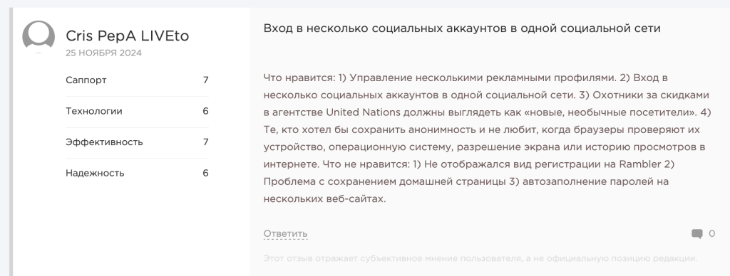 Подробный отзыв об антике