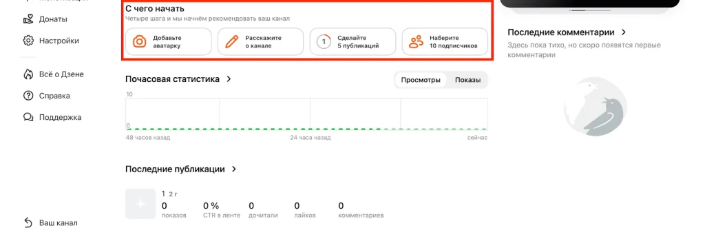 Условия для индексирования и вывода в ленту