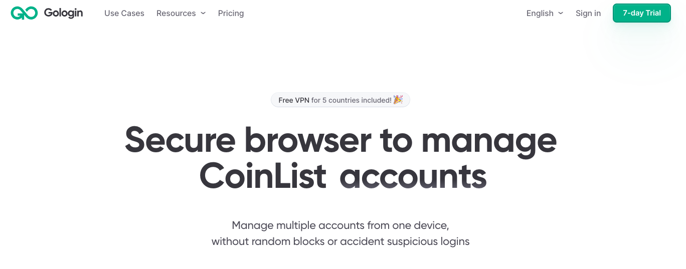 Антидетект-браузер GoLogin занимает 4 место в нашем рейтинге