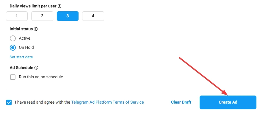 Создание рекламы на платформе Telegram пошагово