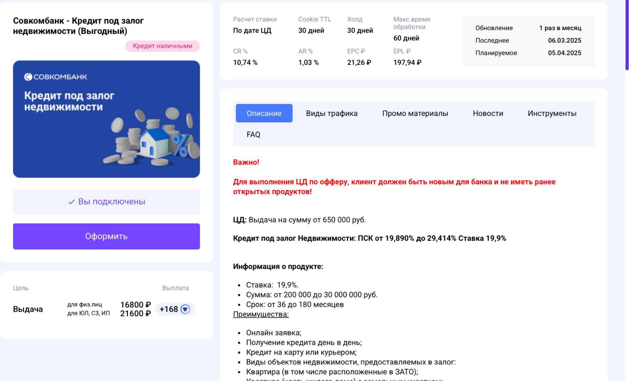 Оффер – кредит под залог недвижимости Совкомбанк информация процентов