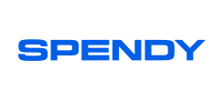 Логотип бренда Spendy в синем цвете на белом фоне