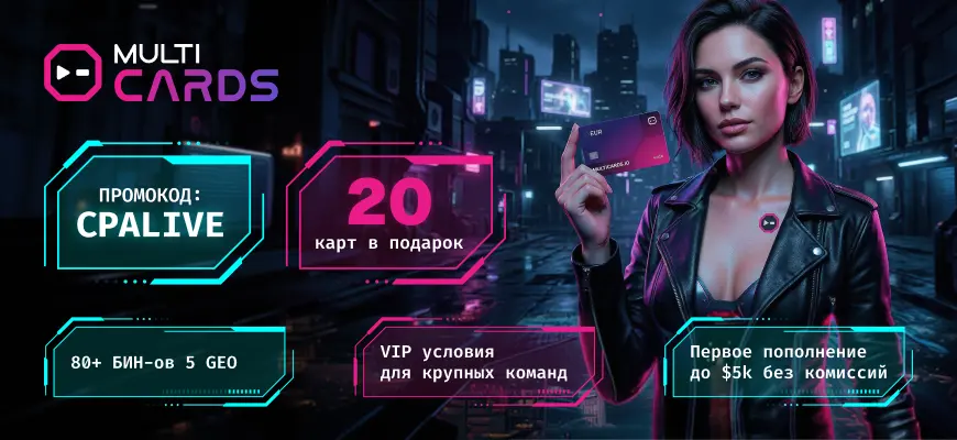 Обзор Multicards.io: виртуальные карты для медиабаинга и онлайн-платежей