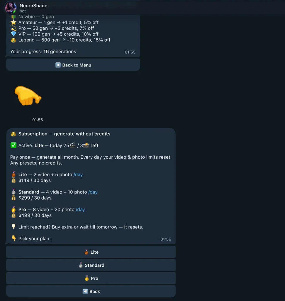 Subscription plans