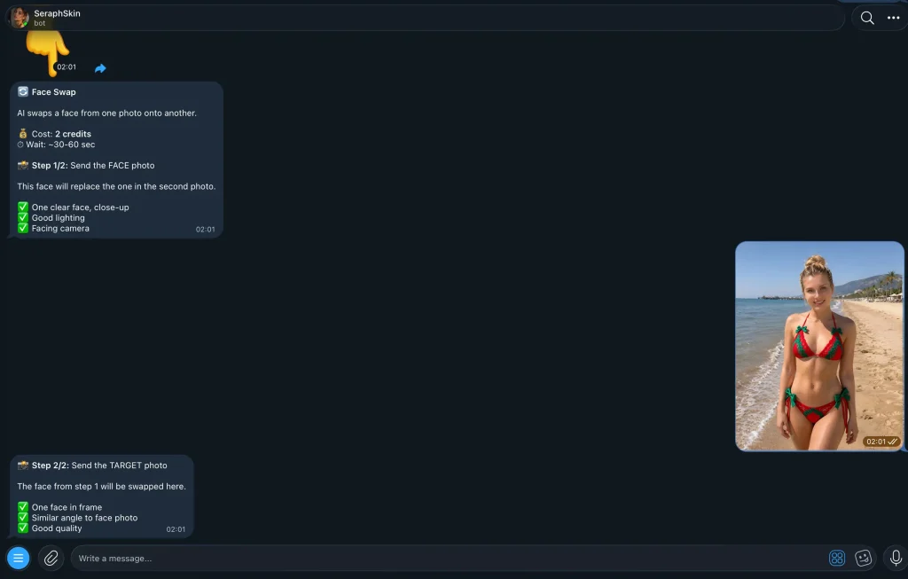 Faceswap service in bot