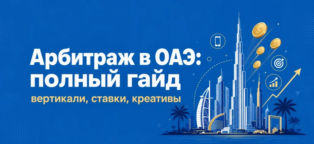 Арбитраж трафика в ОАЭ: гайд 2026 — вертикали, ставки, креативы и связки