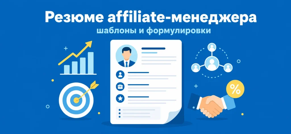Резюме affiliate manager: примеры, шаблоны и формулировки под разные вертикали