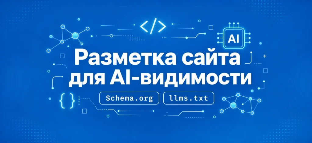 Разметка сайта для AI-видимости: полная система Schema.org + llms.txt для попадания в ответы ChatGPT, Perplexity и AI Overviews