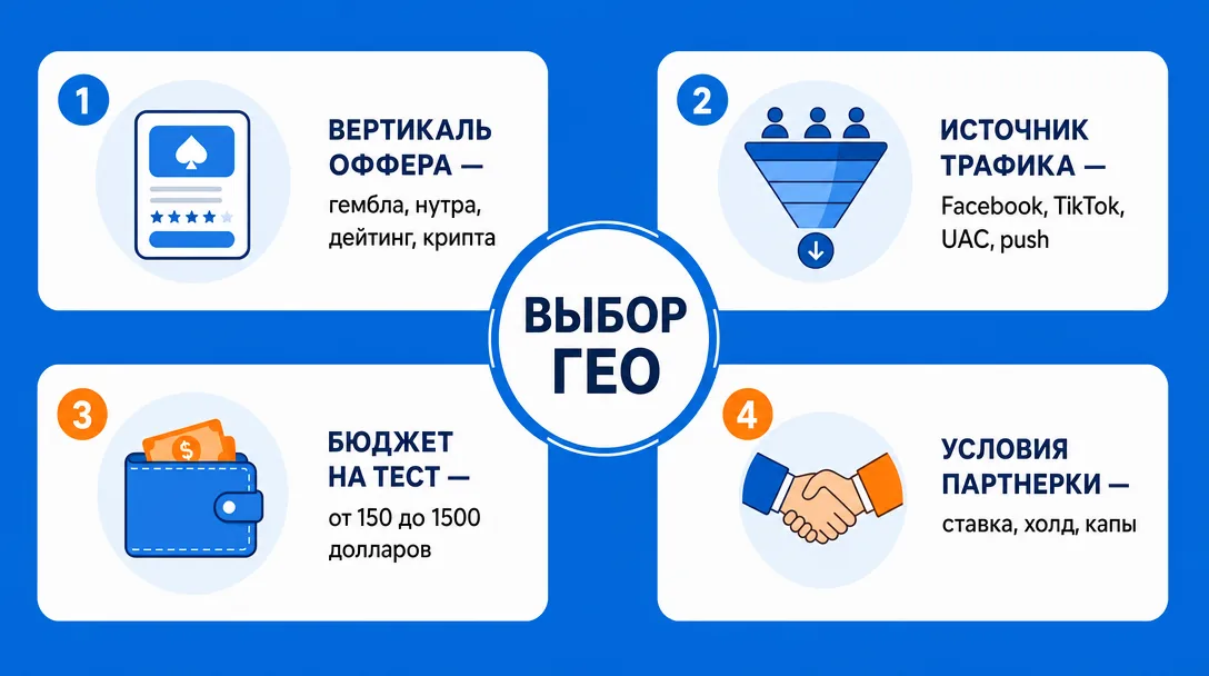 Четыре переменные выбора гео под оффер в арбитраже