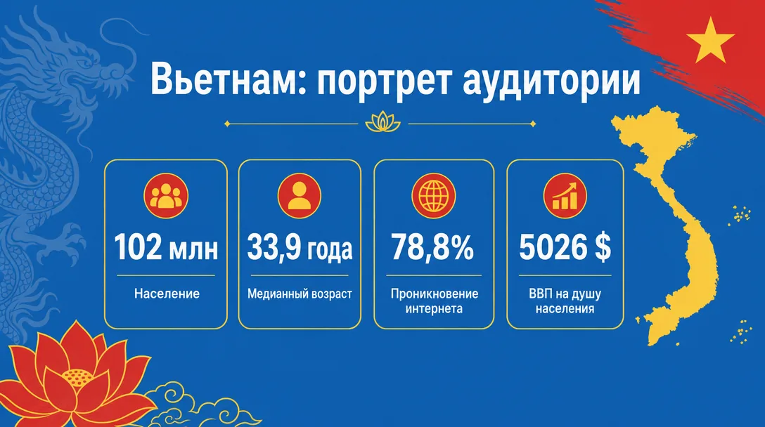 Инфографика по населению и экономике Вьетнама для арбитража