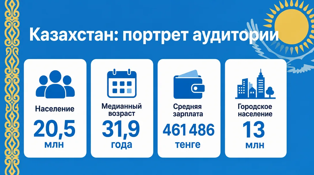 Инфографика по населению и доходам Казахстана для арбитража
