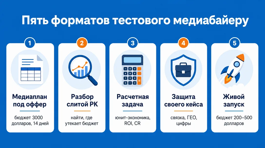 Пять форматов тестового задания для медиабайера