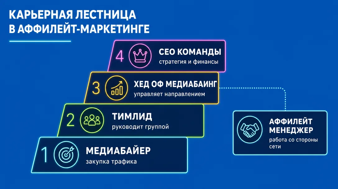 Карьерная лестница в арбитраже трафика от джуниора до владельца