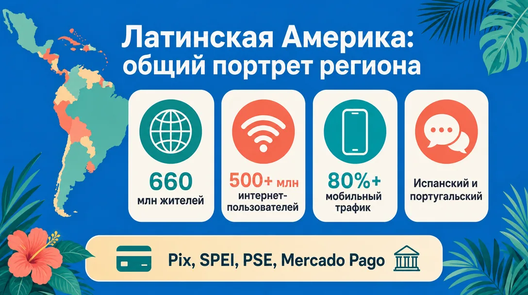 Инфографика об общих чертах региона Латинской Америки для арбитража