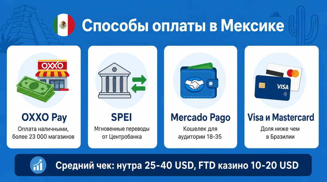 Локальные платежные системы Мексики для арбитража