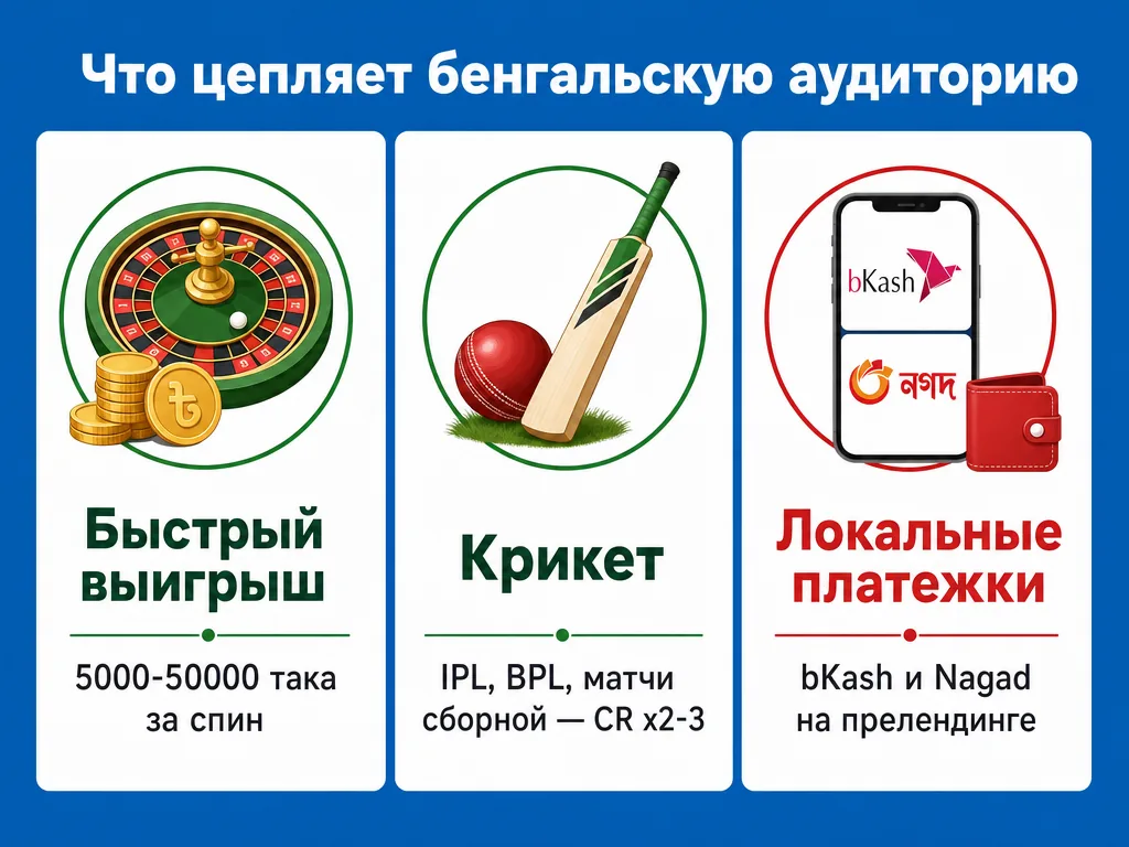 Три рабочие механики креативов под Бангладеш