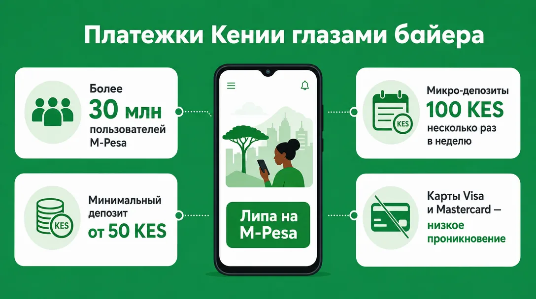 Инфографика про M-Pesa и платежные привычки в Кении