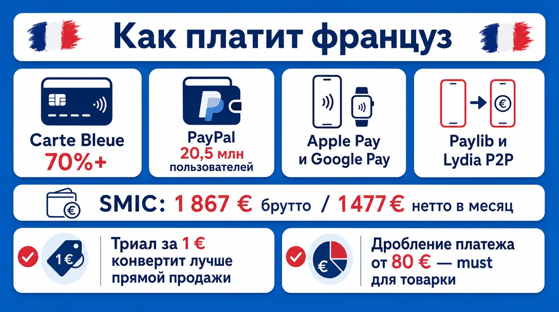 Платежные методы и доходы французов для арбитража