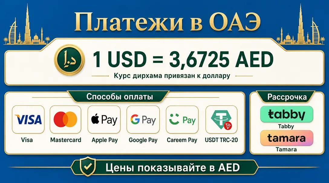 Платежные методы и курс дирхама в ОАЭ для арбитража