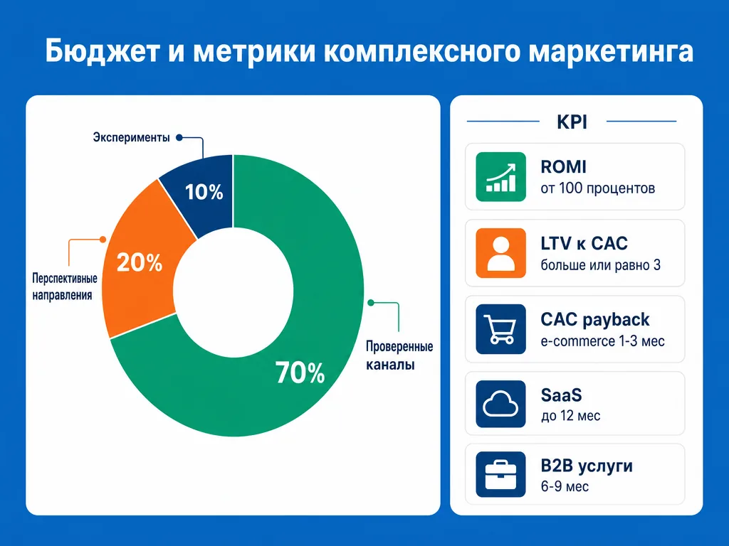 Распределение бюджета 70 20 10 и ключевые метрики маркетинга