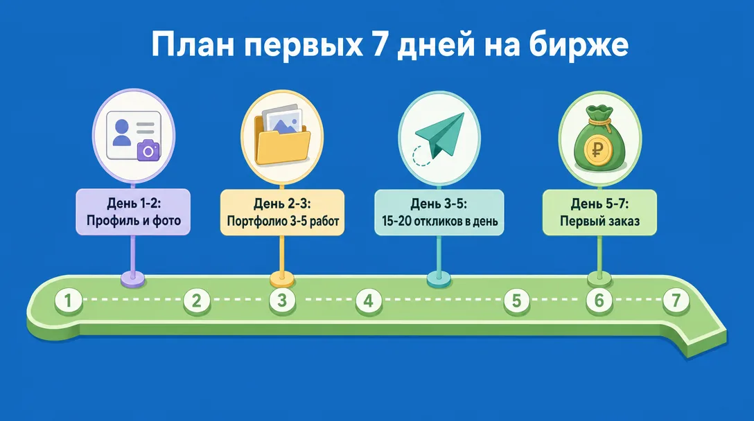 План первых 7 дней на бирже фриланса для новичка