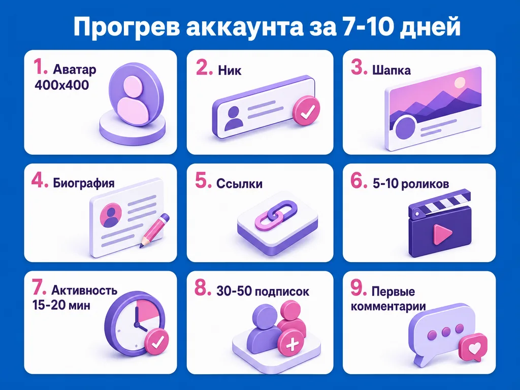Схема прогрева аккаунта Likee из девяти шагов перед накруткой