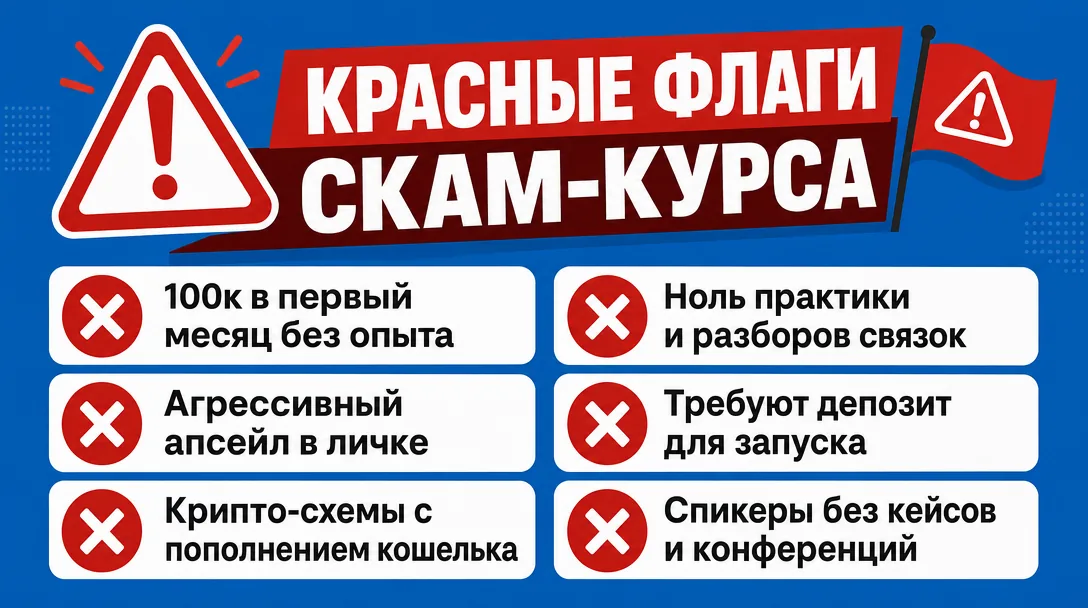 Признаки скам-курса по арбитражу трафика