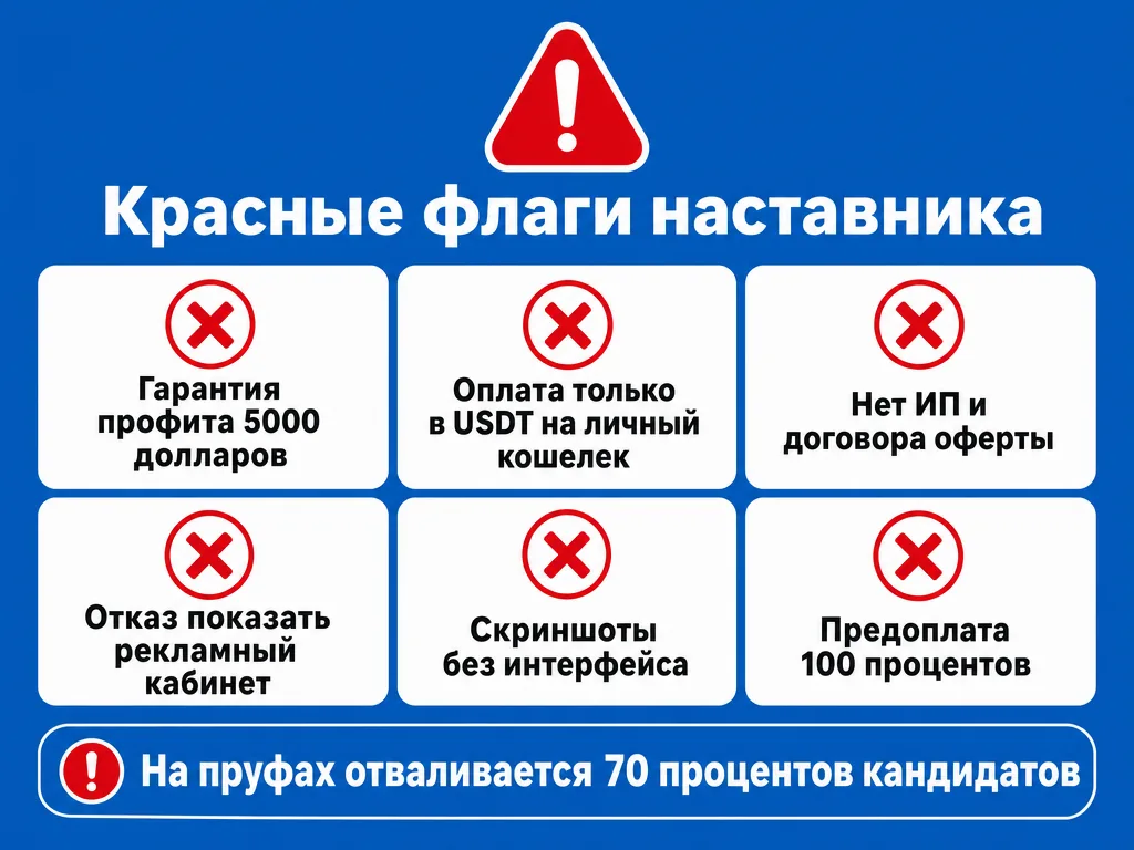 Красные флаги скам-наставника в арбитраже трафика