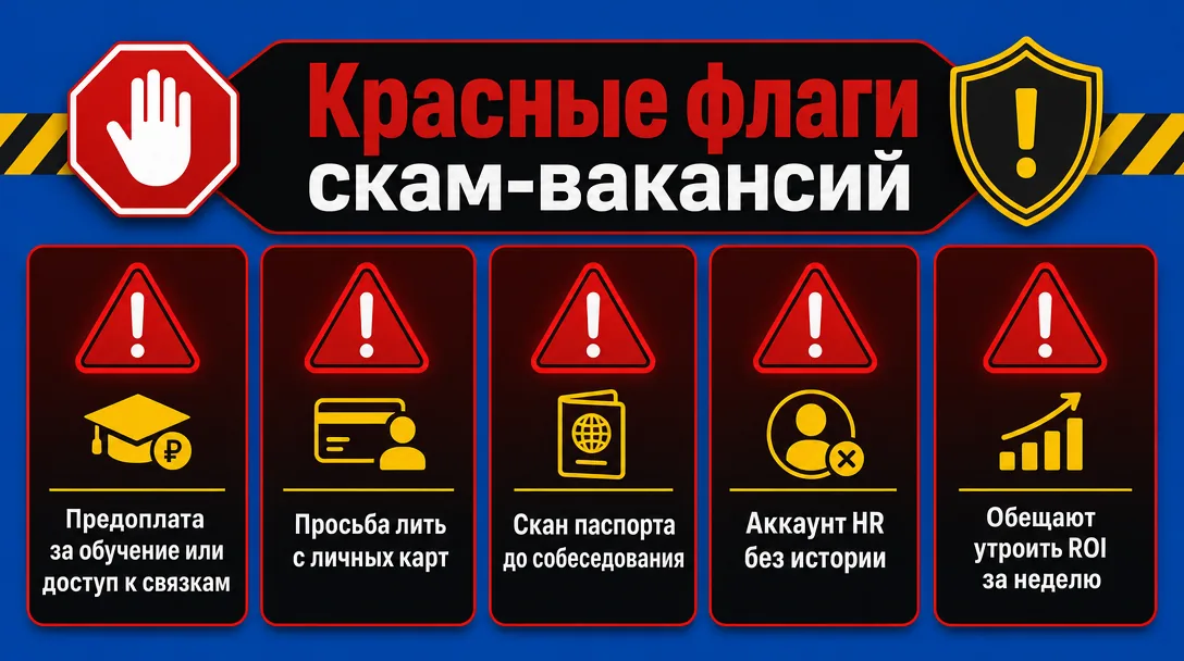 Признаки скам-вакансии в арбитраже трафика