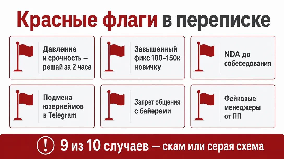 Шесть красных флагов в переписке с овнером арбитражной команды