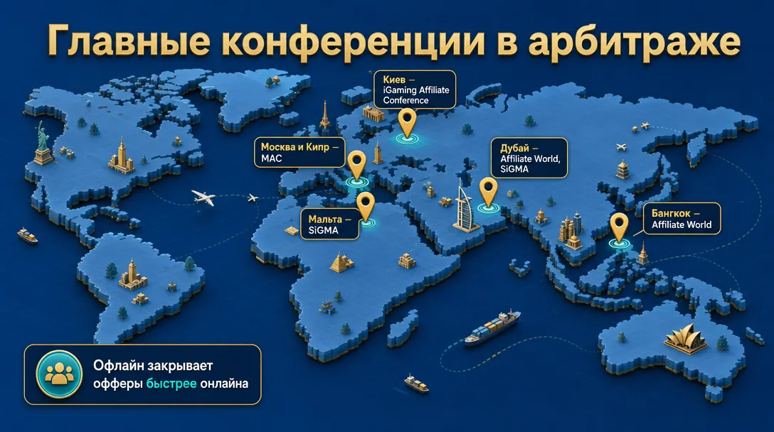 Карта главных арбитражных конференций мира
