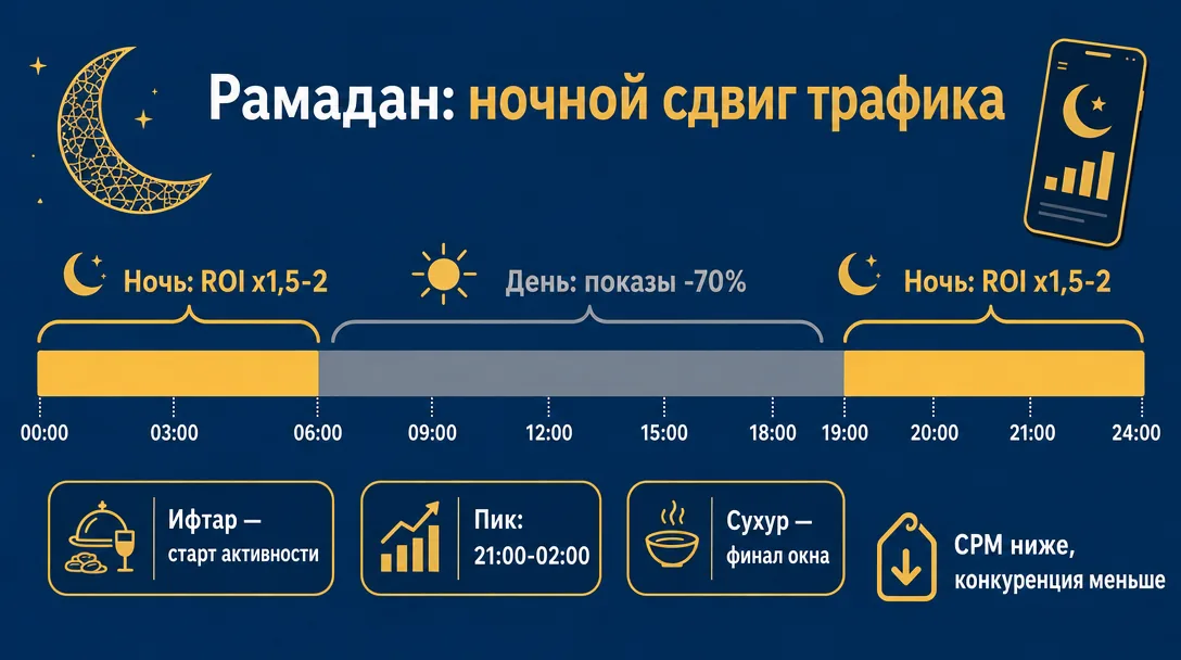 Схема смещения трафика на Марокко во время Рамадана