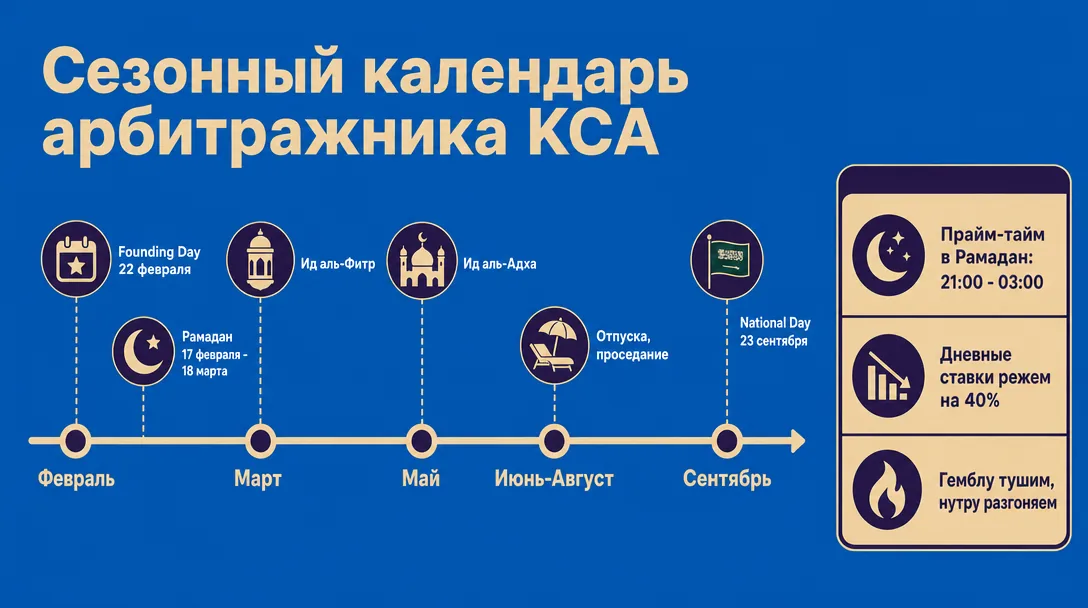 Сезонный календарь арбитражника по Саудовской Аравии