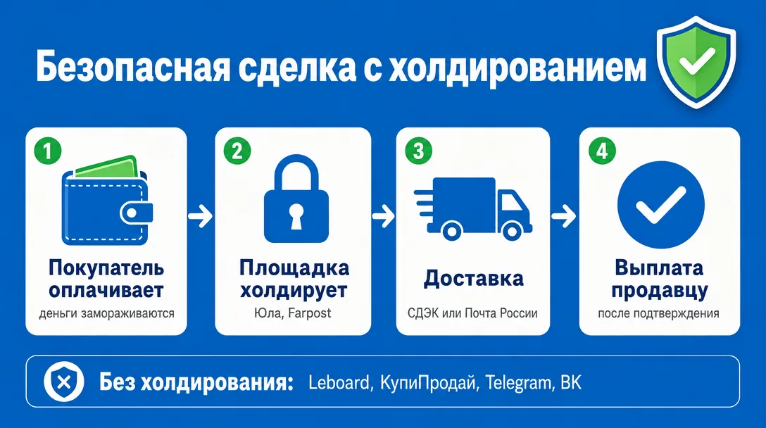 Схема безопасной сделки с холдированием оплаты