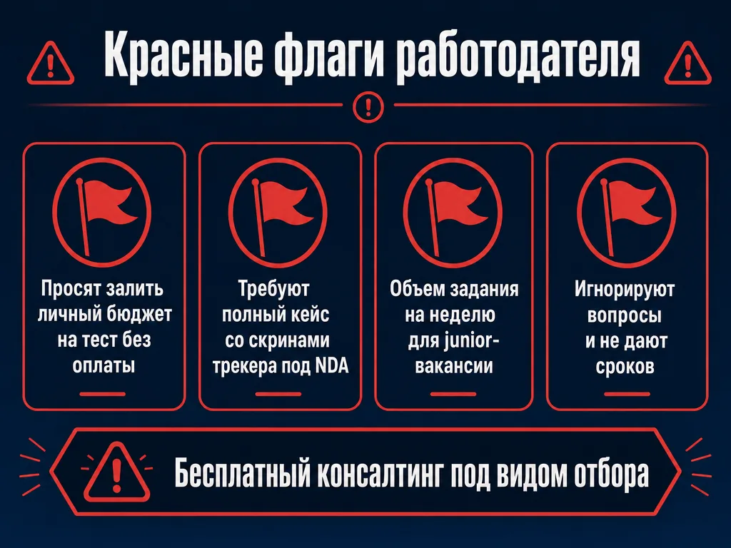 Красные флаги в тестовом задании от работодателя медиабайеру