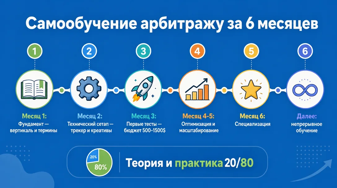 Дорожная карта самообучения арбитражу трафика на полгода