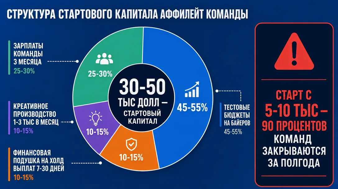 Структура стартового капитала арбитражной команды