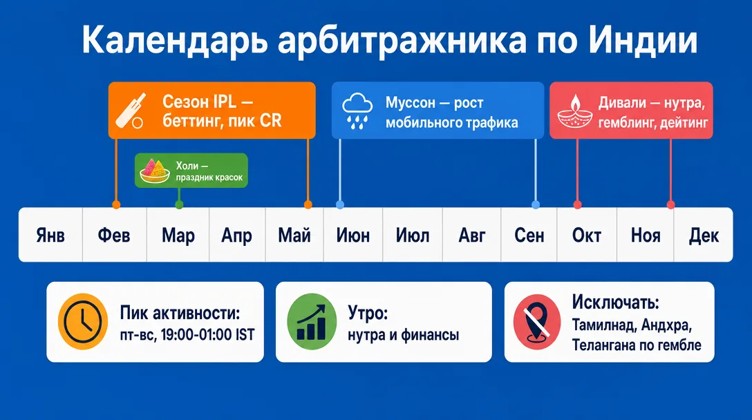 Календарь сезонности для арбитража на индийское ГЕО