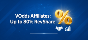 Review of VOdds Affiliates betting broker partnership program with up to 80% RevShare