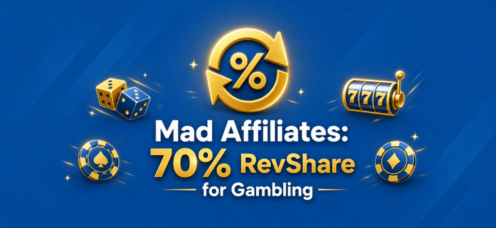 Mad Affiliates review: direct gambling program with 70% RevShare for the first 3 months