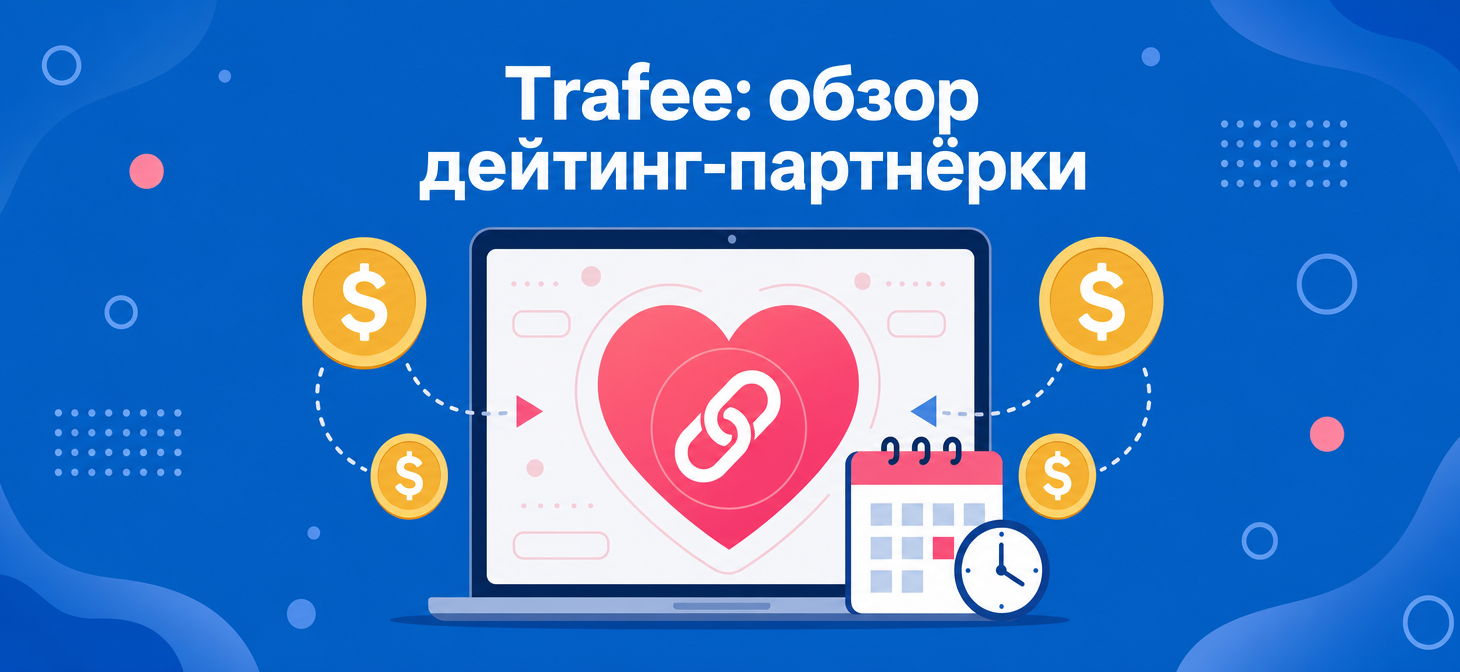 Обложка статьи об обзоре дейтинг-партнерки Trafee со SmartLink и выплатами