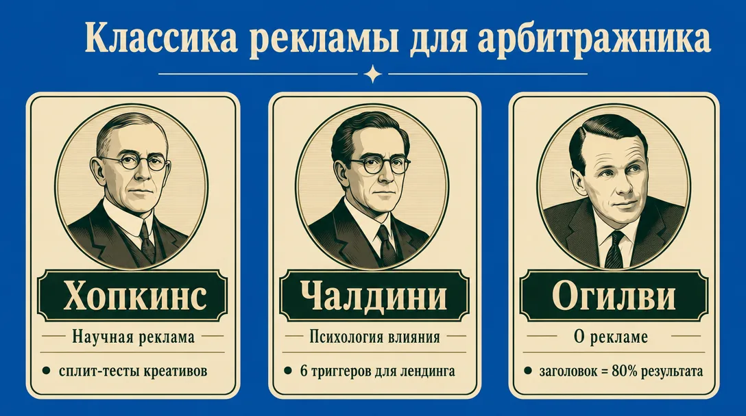 Три классика рекламы для арбитражника: Хопкинс, Чалдини, Огилви