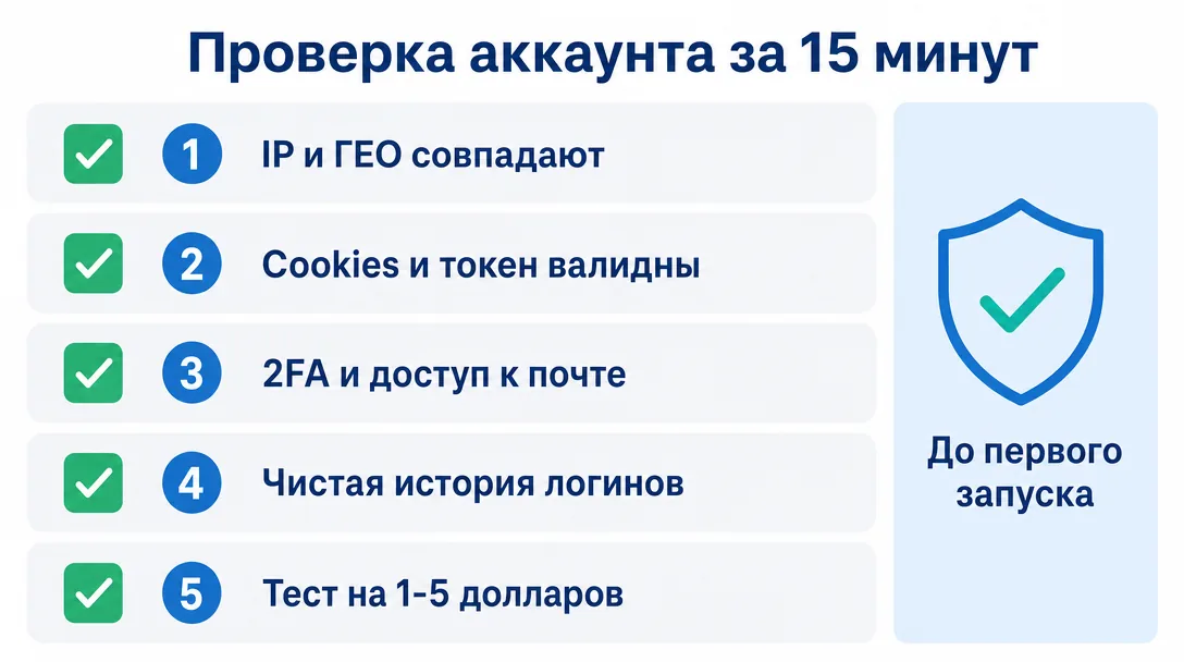 Чек-лист из пяти шагов проверки купленного аккаунта