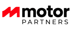 Motor Partners logo featuring a red stylized M above the brand name
