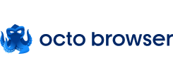 логотип Octo Browser с синим осьминогом для работы с мультиаккаунтами в арбитраже трафика